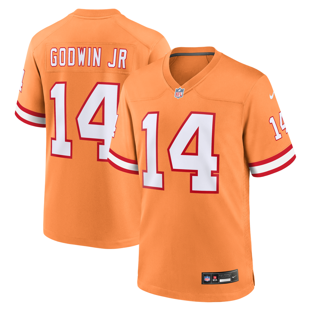 Tampa Bay Buccaneers Chris Godwin Jr. Orange Alternate Game Player Jersey