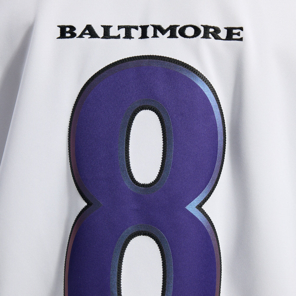 Baltimore Ravens Lamar Jackson White Vapor F.U.S.E. Stitched Limited Jersey