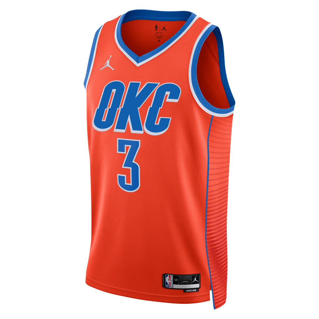 Oklahoma City Thunder Statement Edition Swingman Jersey - Orange - Jared McCain
