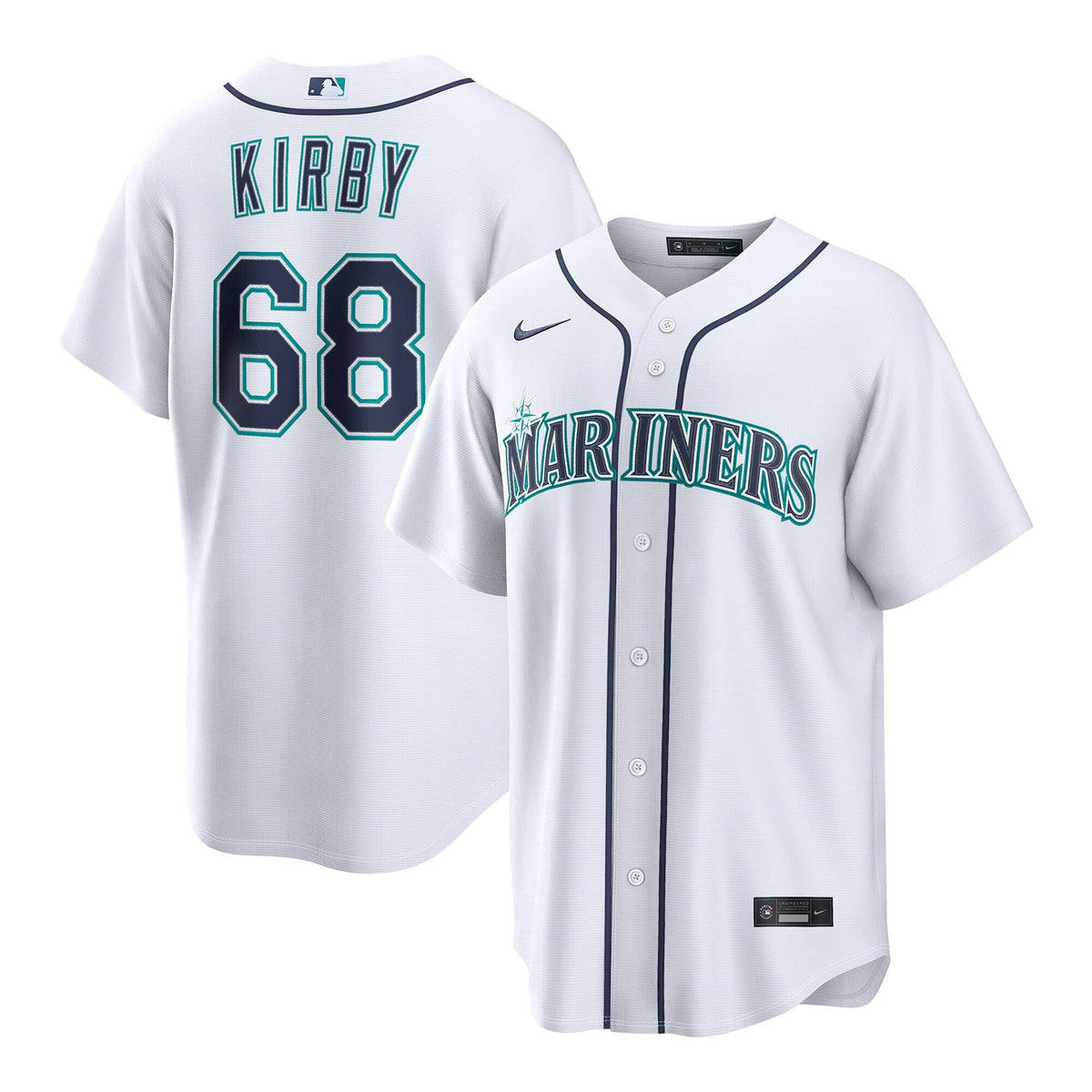 Seattle Mariners George Kirby White Home Replica Jersey