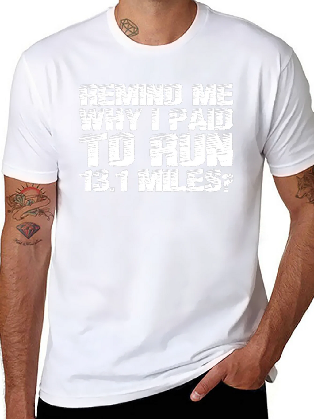 Funny Marathon Runner T-Shirt - Remind Me 13.1 Miles