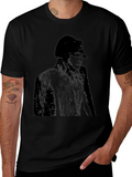 Napoleon Portrait Graphic Tee - Soft Black Cotton