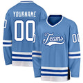 Custom Hockey Jersey - Light Blue White-Royal