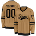 Custom Hockey Jersey - Old Gold Black