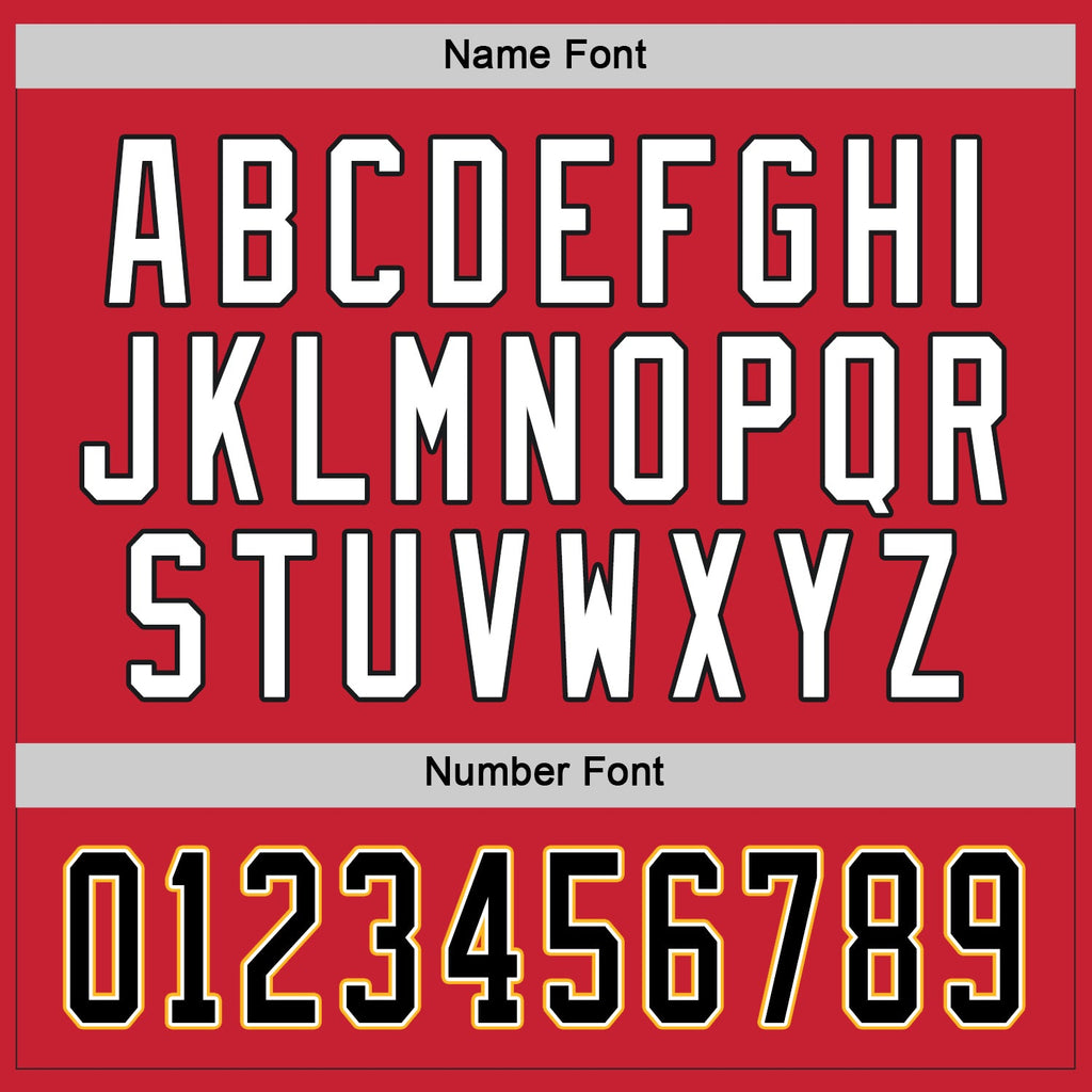 Custom Hockey Jersey - Red Black-Gold