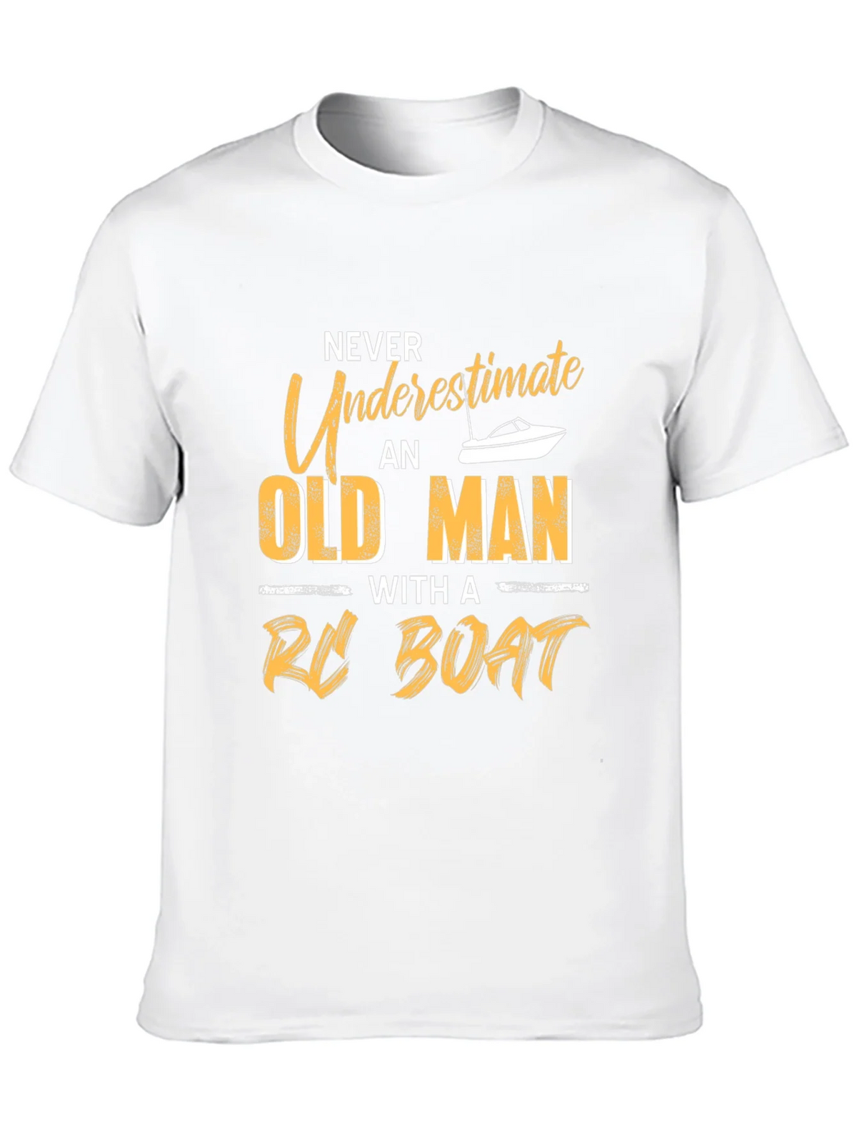 Never Underestimate Old Man with RC Boat T-Shirt