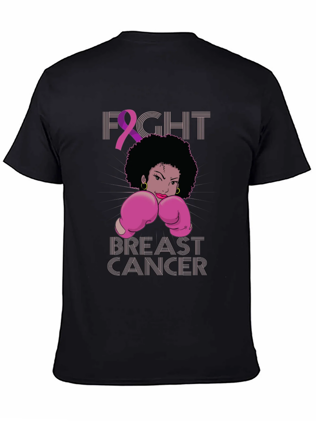 Fight Breast Cancer Boxing Woman T-Shirt