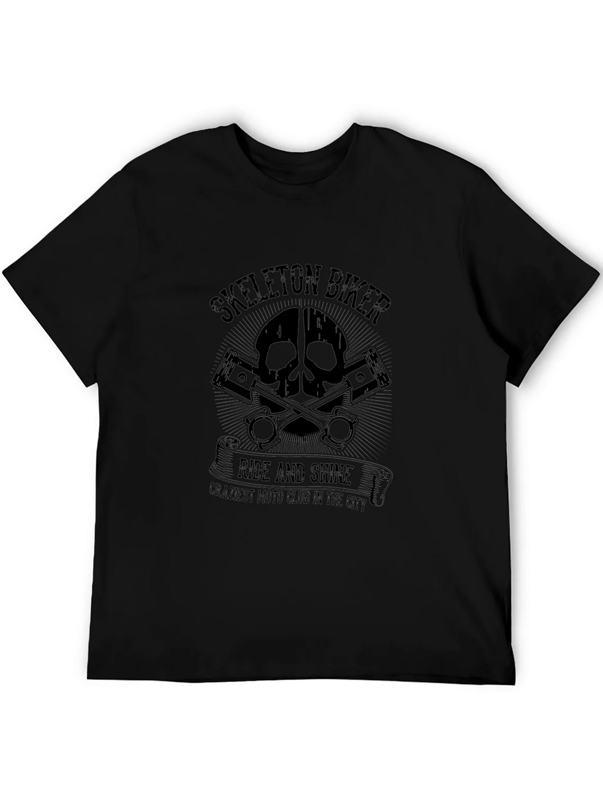 Skeleton Biker Ride and Shine Tee